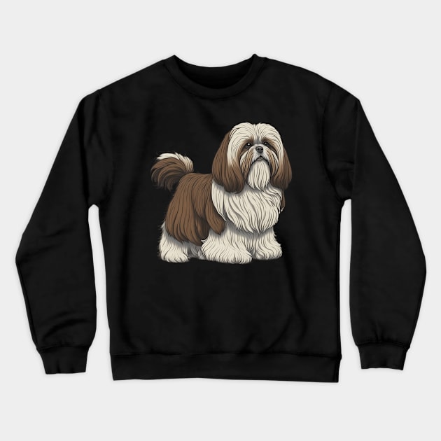 Lhasa apso Crewneck Sweatshirt by KhalidArt